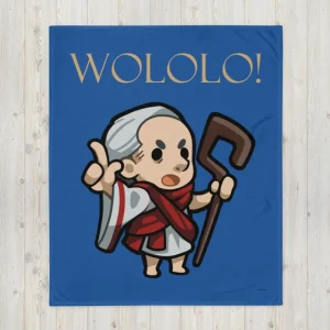 printful2 Age of Empires Chibi Wololo! Priest Throw Blanket Shop