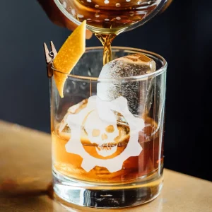 progift Gears of War Crimson Omen Laser Engraved Rocks Glass Outlet