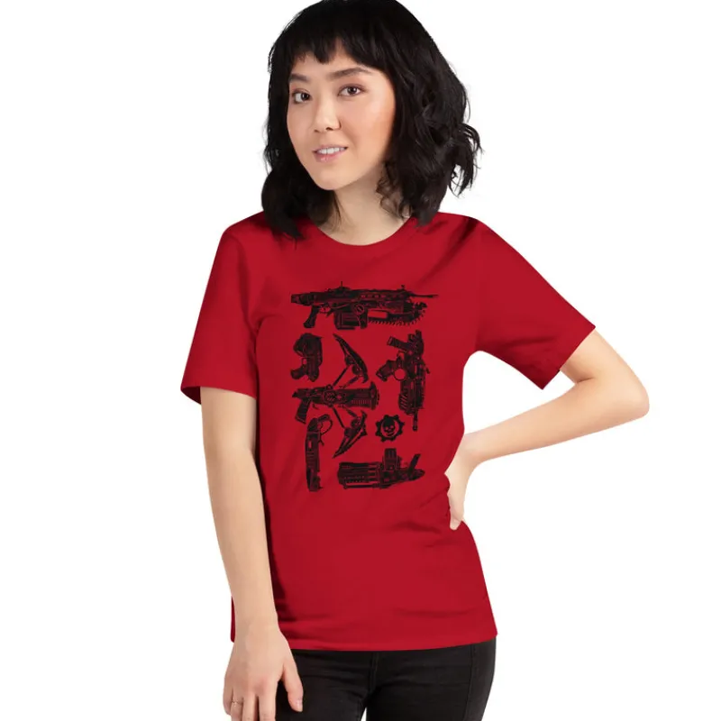 printful Gears of War Weapon Cover System T-Shirt Sale