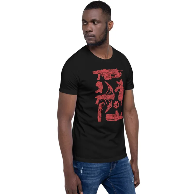 printful Gears of War Weapon Cover System T-Shirt Sale