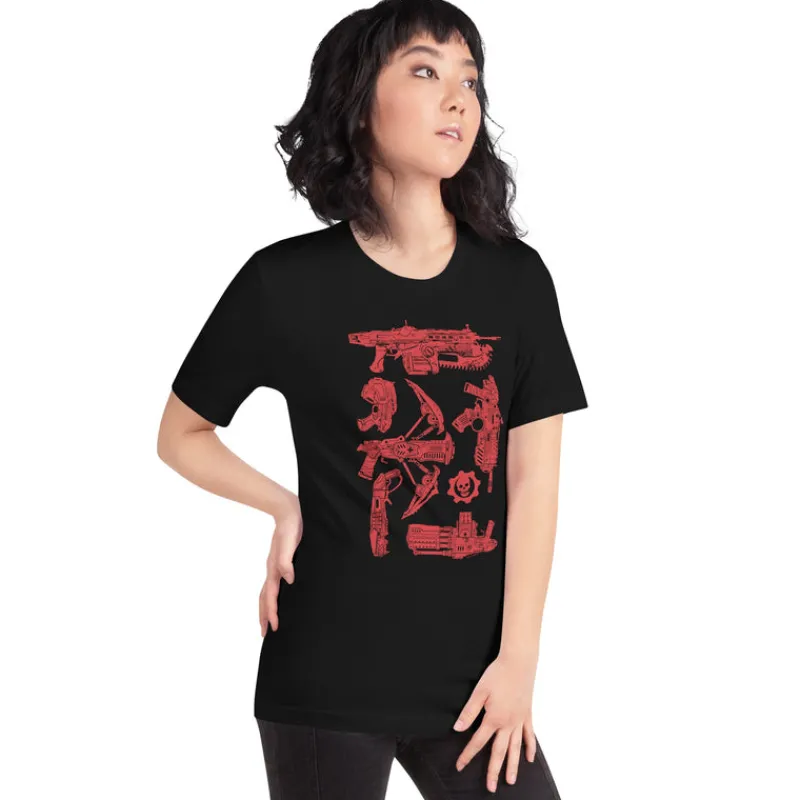 printful Gears of War Weapon Cover System T-Shirt Sale