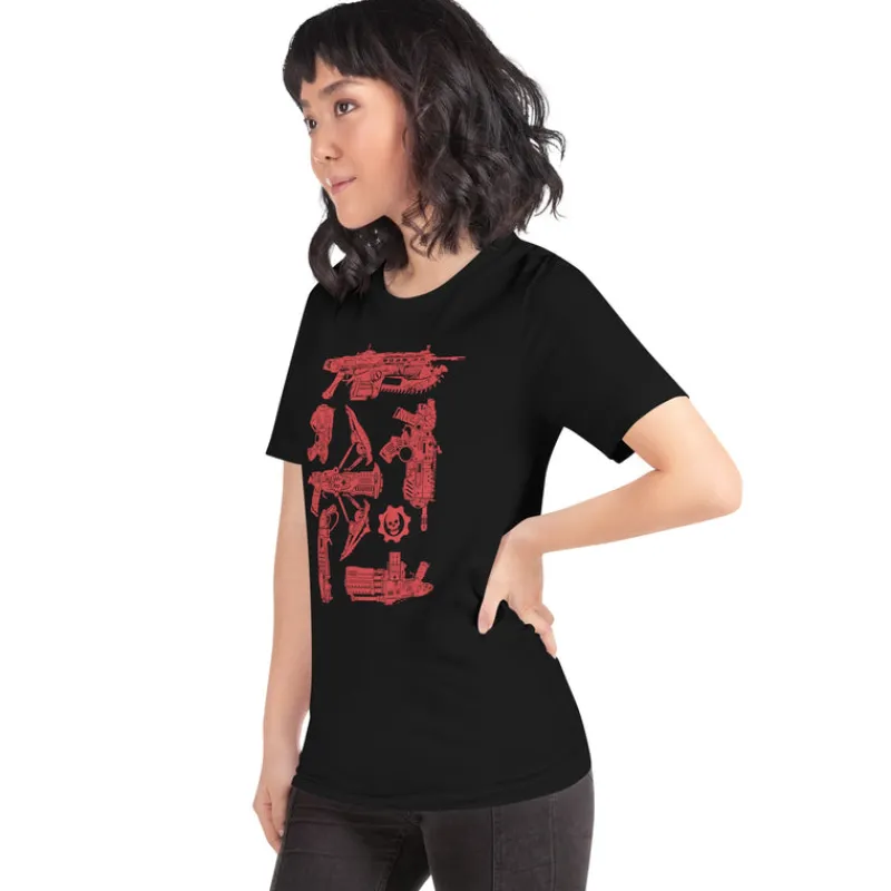 printful Gears of War Weapon Cover System T-Shirt Sale