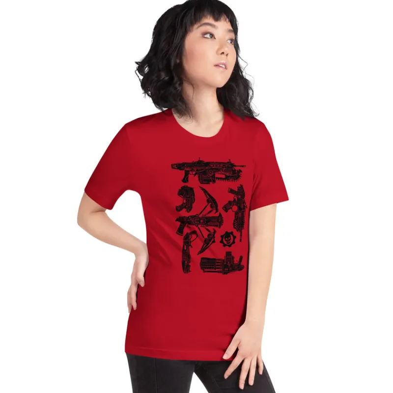 printful Gears of War Weapon Cover System T-Shirt Sale