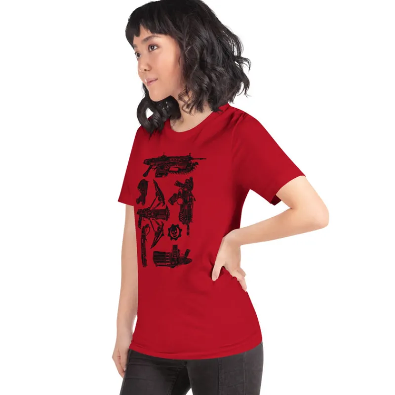 printful Gears of War Weapon Cover System T-Shirt Sale