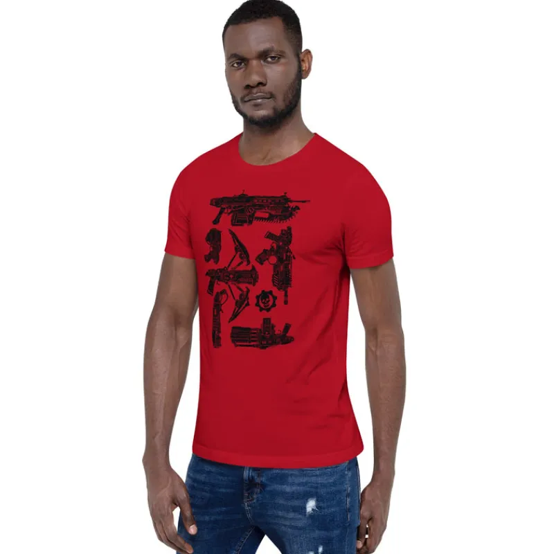 printful Gears of War Weapon Cover System T-Shirt Sale