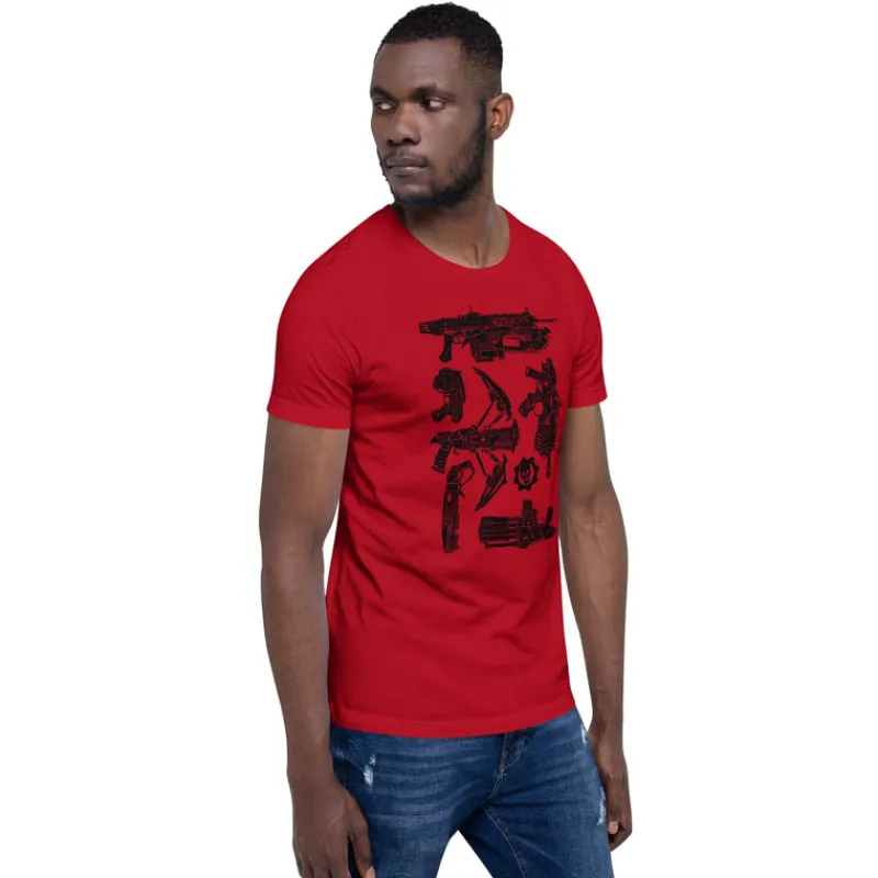 printful Gears of War Weapon Cover System T-Shirt Sale