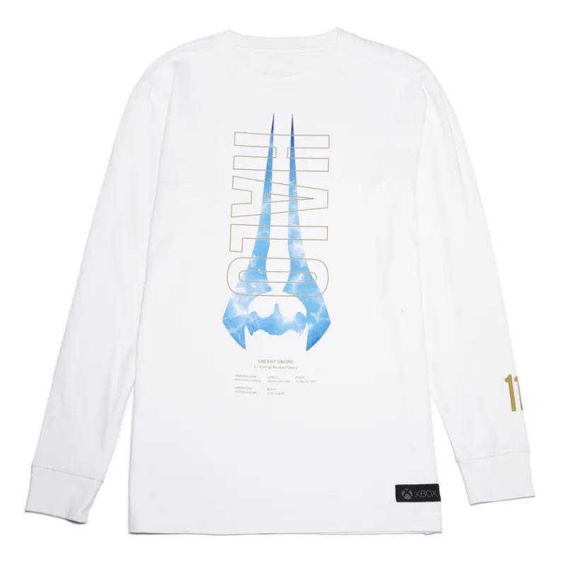 vp-metathreads Halo Energy Sword White Long Sleeve Tee Best