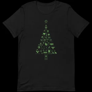 printful Halo 'Happy Halodays' Tree T-Shirt Sale