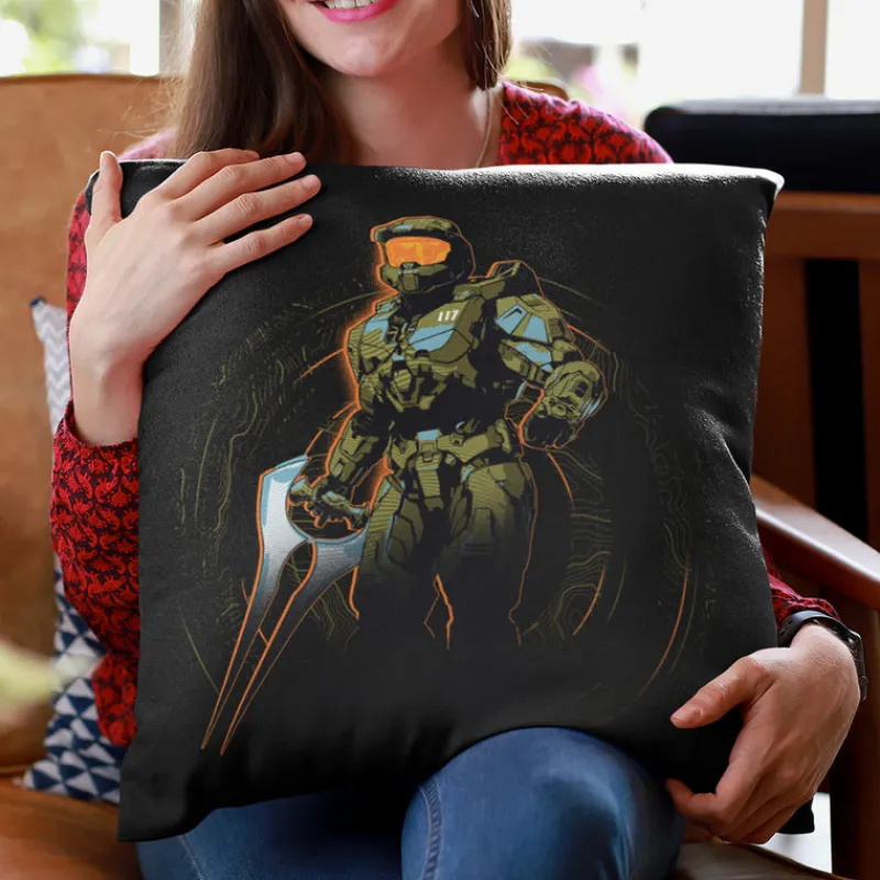 printful2 Halo Infinite Epic Master Chief Throw Pillow Hot