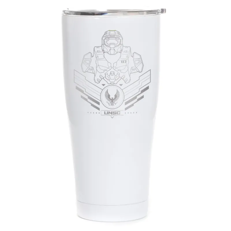 vismark Halo Infinite Master Chief Line Art Laser Engraved Tumbler Best