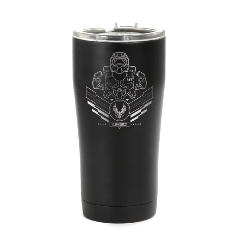 vismark Halo Infinite Master Chief Line Art Laser Engraved Tumbler Best