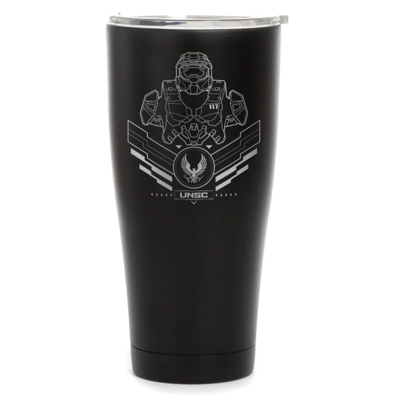 vismark Halo Infinite Master Chief Line Art Laser Engraved Tumbler Best