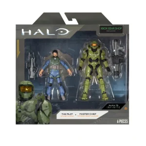 vp-jazzwares Halo Infinite The Pilot and Master Chief Action Figure 2-Pack - Xbox Gear Shop Exclusive Best Sale