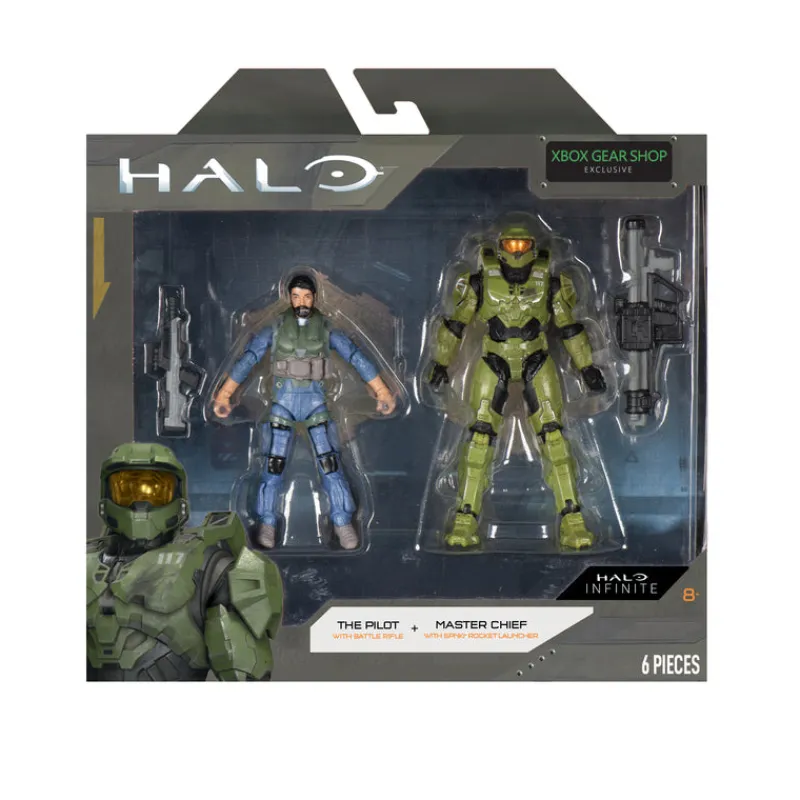 vp-jazzwares Halo Infinite The Pilot and Master Chief Action Figure 2-Pack - Xbox Gear Shop Exclusive Best Sale