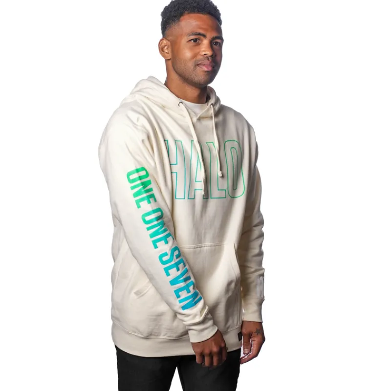 vp-metathreads Halo One One Seven Cream Pullover Hoodie Online
