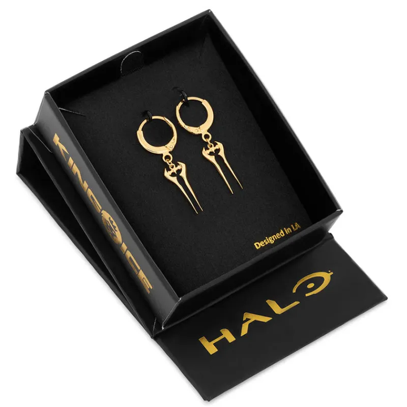 king-ice Halo x King Ice - Sterling Silver Energy Sword Hanging Earrings Cheap