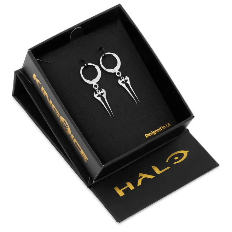 king-ice Halo x King Ice - Sterling Silver Energy Sword Hanging Earrings Cheap