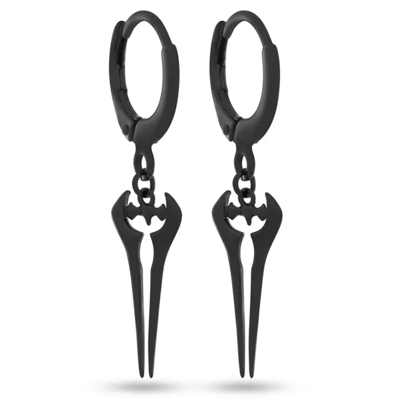 king-ice Halo x King Ice - Sterling Silver Energy Sword Hanging Earrings Cheap