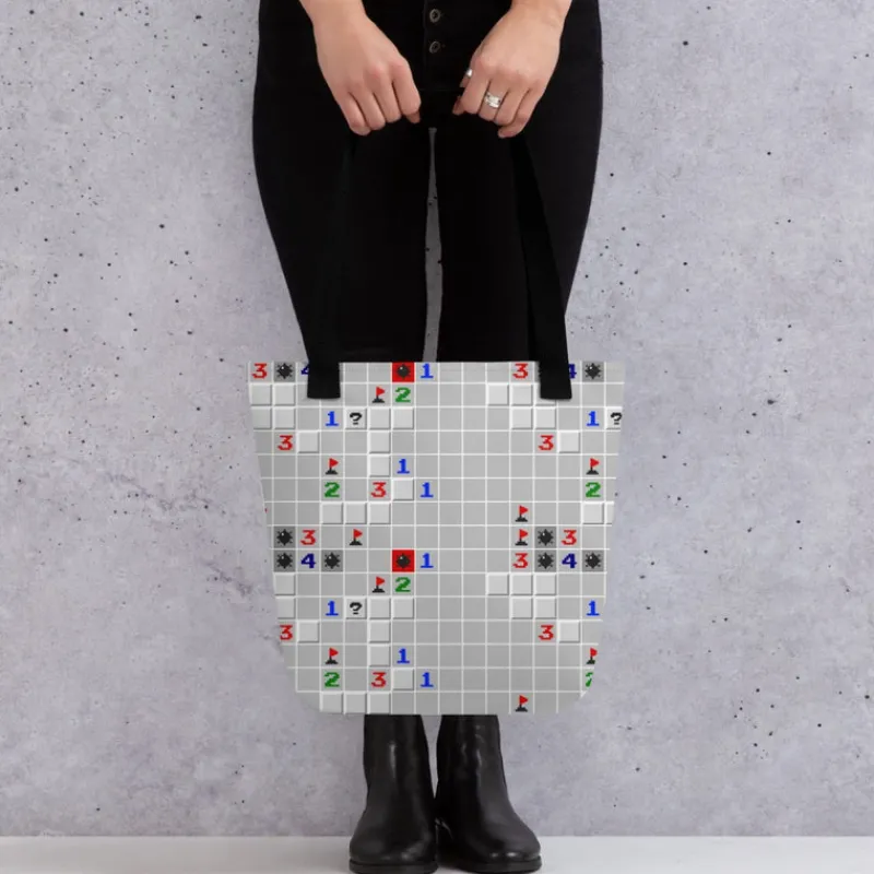 printful2 Microsoft Minesweeper Tote Bag New