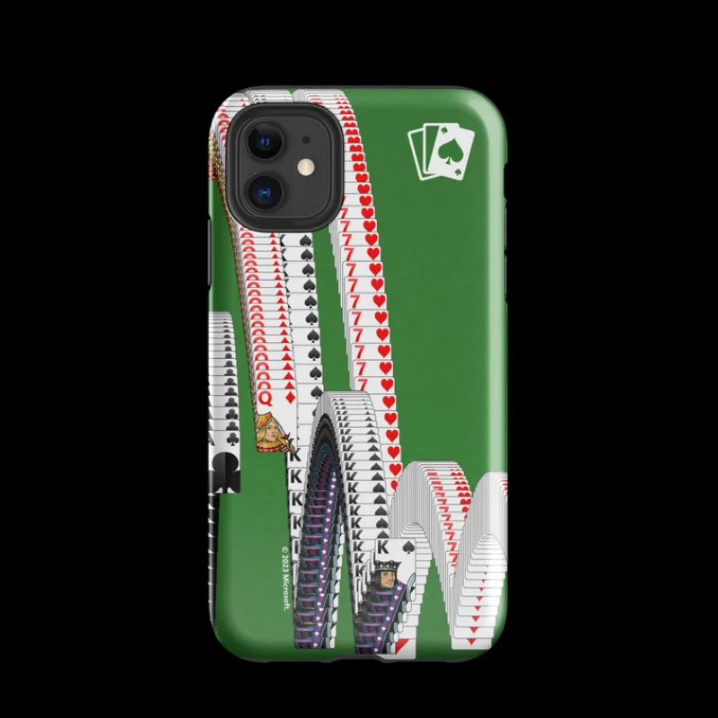 printful Microsoft Solitaire Bouncing Cards Tough Phone Case - iPhone Cheap