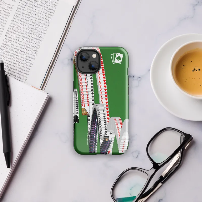 printful Microsoft Solitaire Bouncing Cards Tough Phone Case - iPhone Cheap