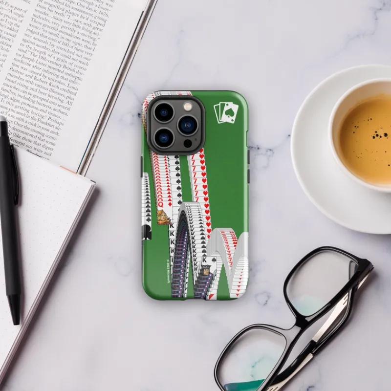 printful Microsoft Solitaire Bouncing Cards Tough Phone Case - iPhone Cheap