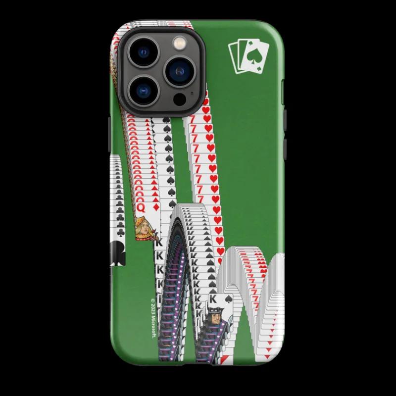 printful Microsoft Solitaire Bouncing Cards Tough Phone Case - iPhone Cheap