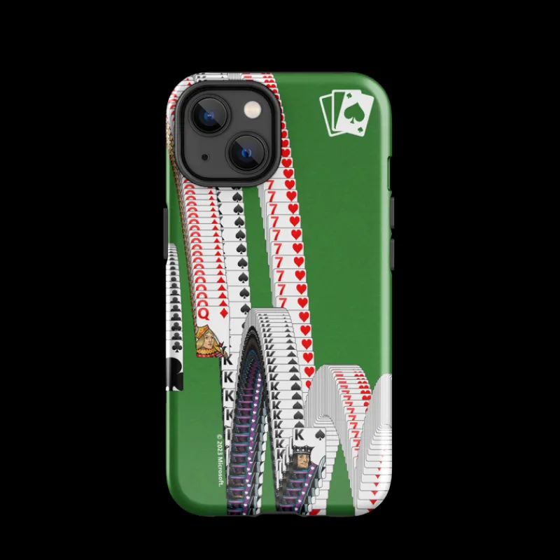 printful Microsoft Solitaire Bouncing Cards Tough Phone Case - iPhone Cheap