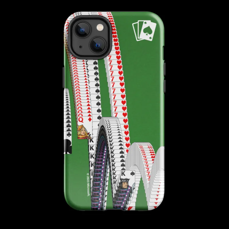 printful Microsoft Solitaire Bouncing Cards Tough Phone Case - iPhone Cheap