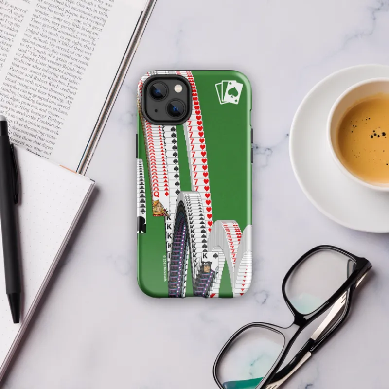 printful Microsoft Solitaire Bouncing Cards Tough Phone Case - iPhone Cheap