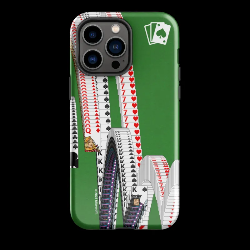 printful Microsoft Solitaire Bouncing Cards Tough Phone Case - iPhone Cheap