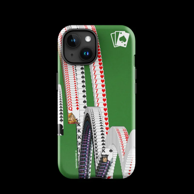 printful Microsoft Solitaire Bouncing Cards Tough Phone Case - iPhone Cheap