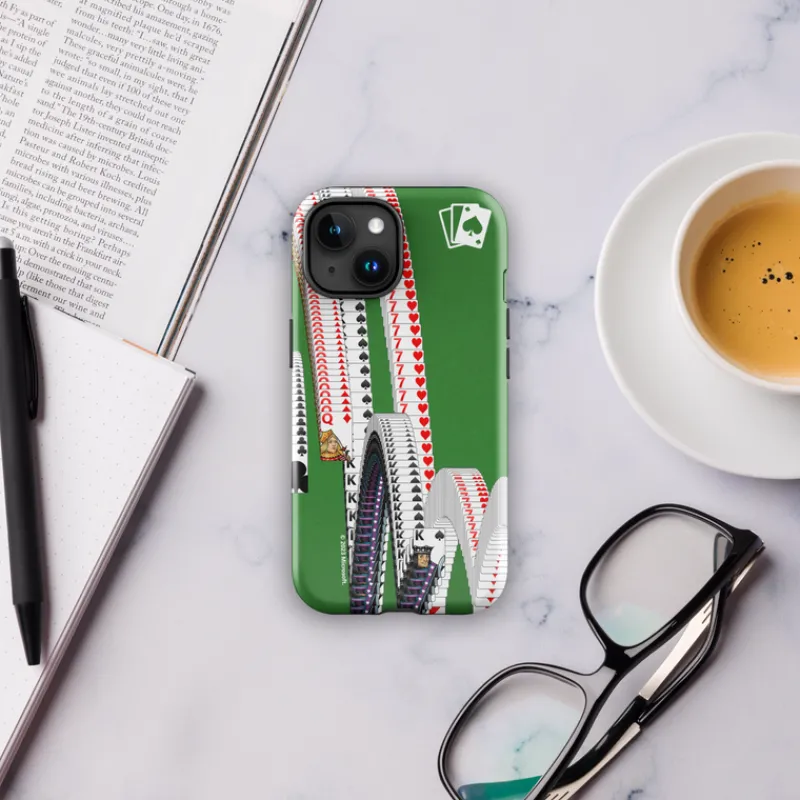 printful Microsoft Solitaire Bouncing Cards Tough Phone Case - iPhone Cheap