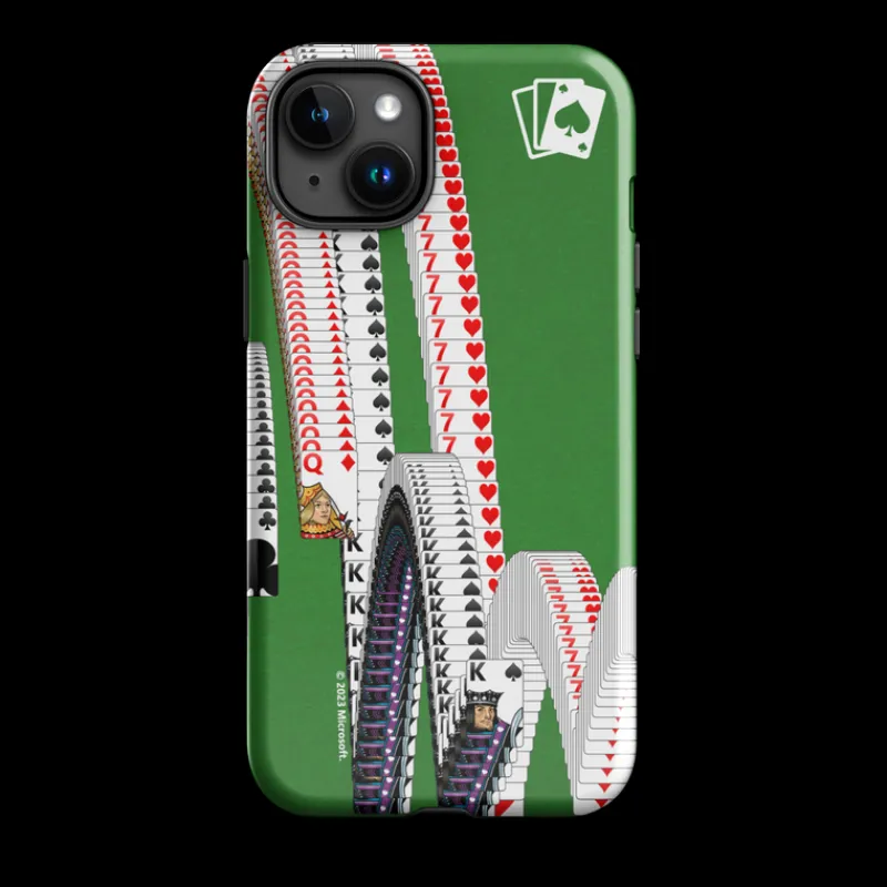 printful Microsoft Solitaire Bouncing Cards Tough Phone Case - iPhone Cheap