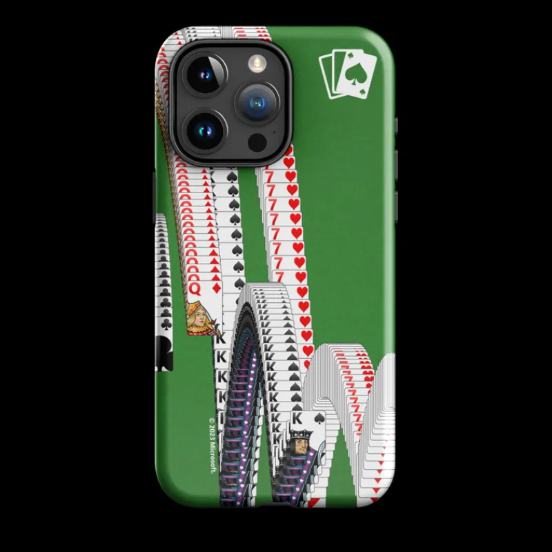 printful Microsoft Solitaire Bouncing Cards Tough Phone Case - iPhone Cheap