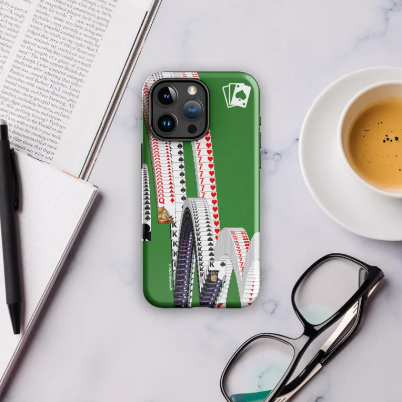 printful Microsoft Solitaire Bouncing Cards Tough Phone Case - iPhone Cheap