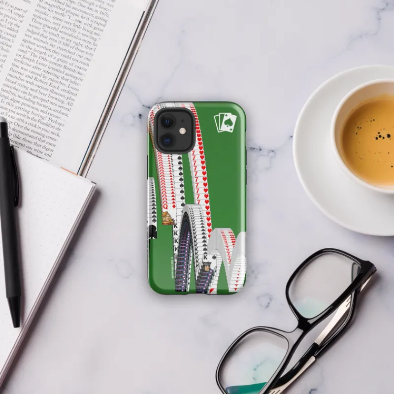 printful Microsoft Solitaire Bouncing Cards Tough Phone Case - iPhone Cheap