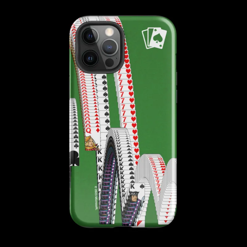 printful Microsoft Solitaire Bouncing Cards Tough Phone Case - iPhone Cheap