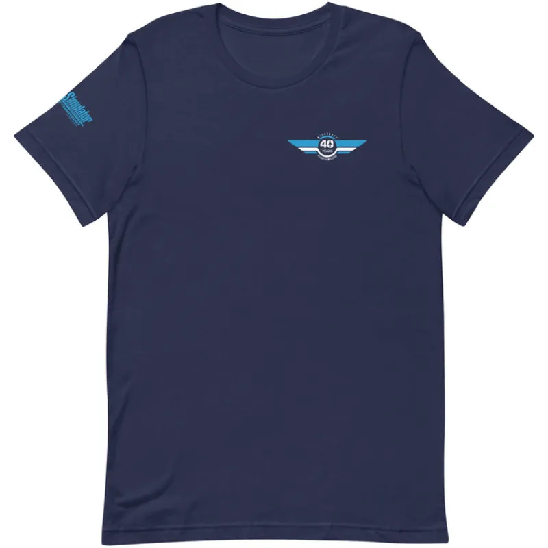 printful2 MS Flight Simulator 40th Anniversary Wings T-Shirt Flash Sale
