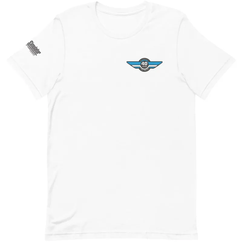 printful2 MS Flight Simulator 40th Anniversary Wings T-Shirt Flash Sale