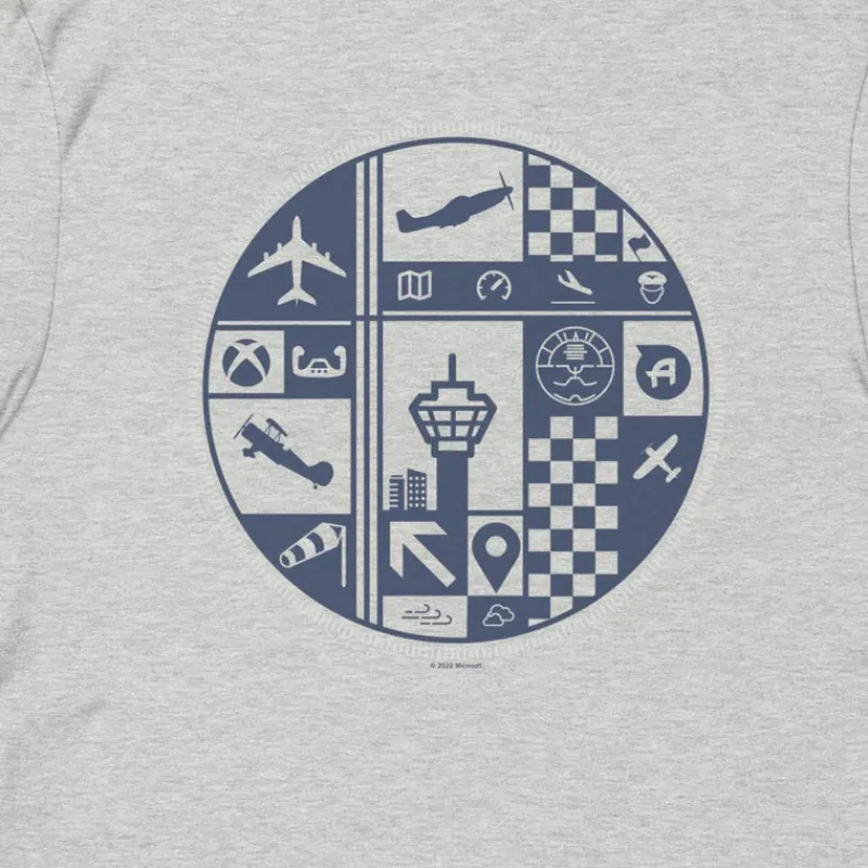 printful2 MS Flight Simulator 40th Anniversary Icons T-Shirt Cheap