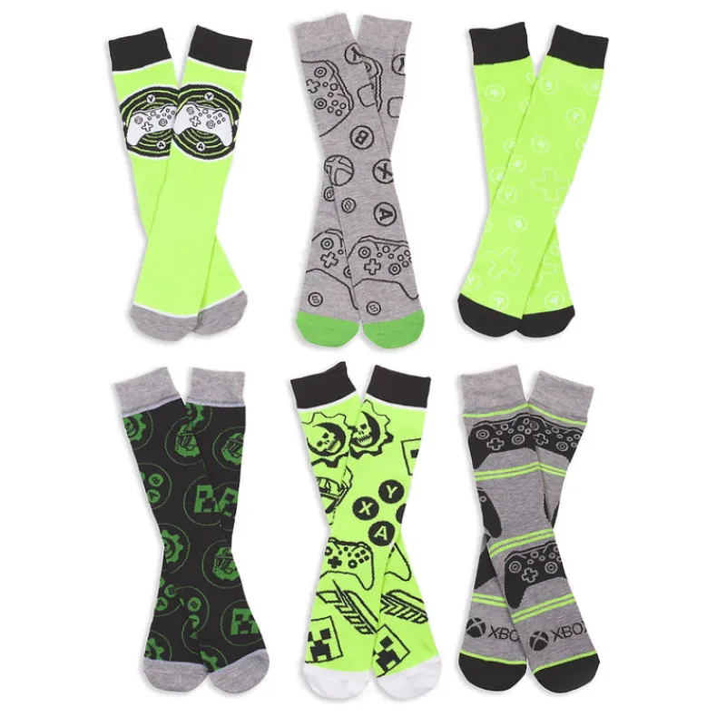 vp-bioworld Xbox 6 Piece Crew Socks Pack Best