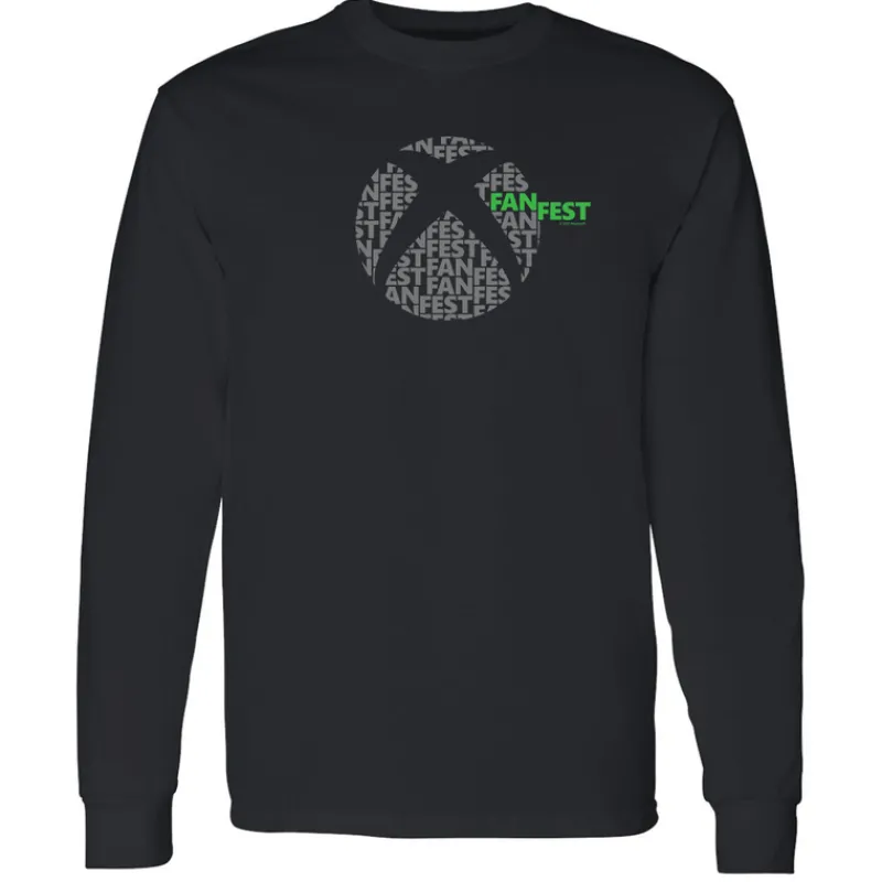 printful2 Xbox FanFest Wordmark Sphere Long Sleeve T-shirt Hot
