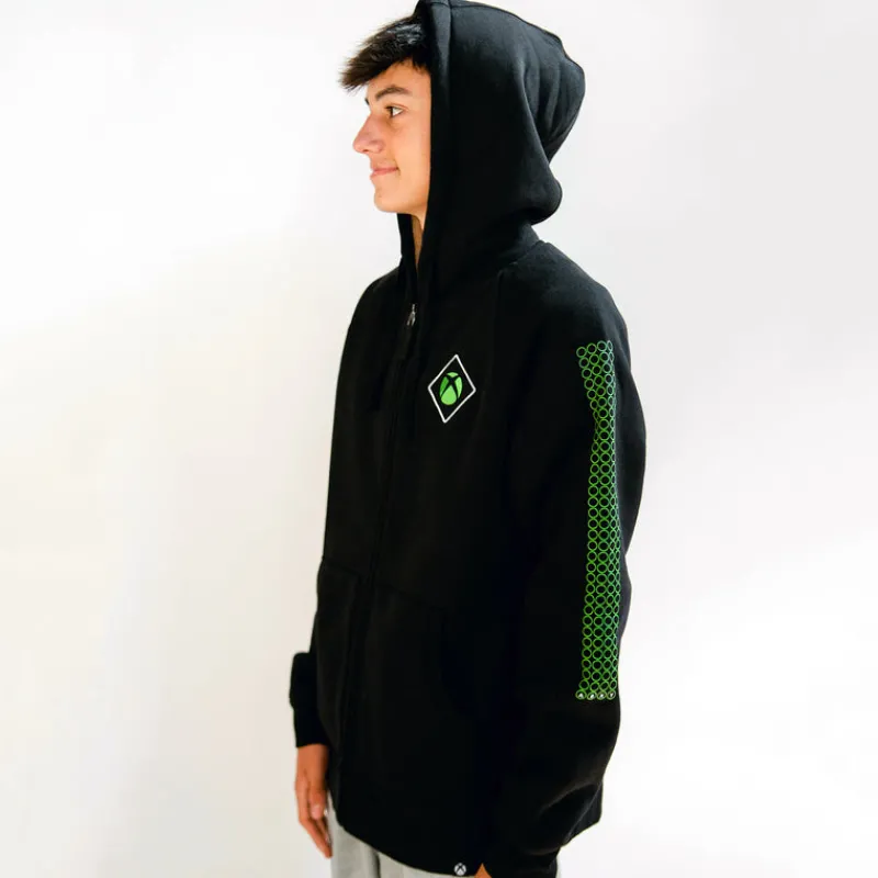 vp-sportiqe Xbox Green Sphere Sherpa Lined Zip Hoodie Outlet